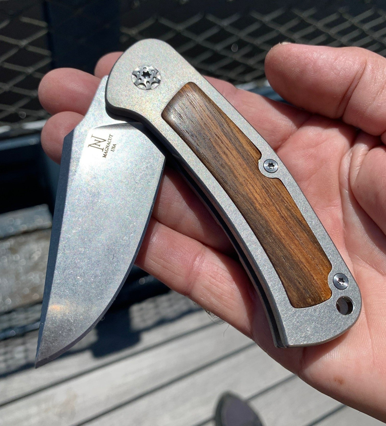 Guppy Folder Knife w/ BB Teak