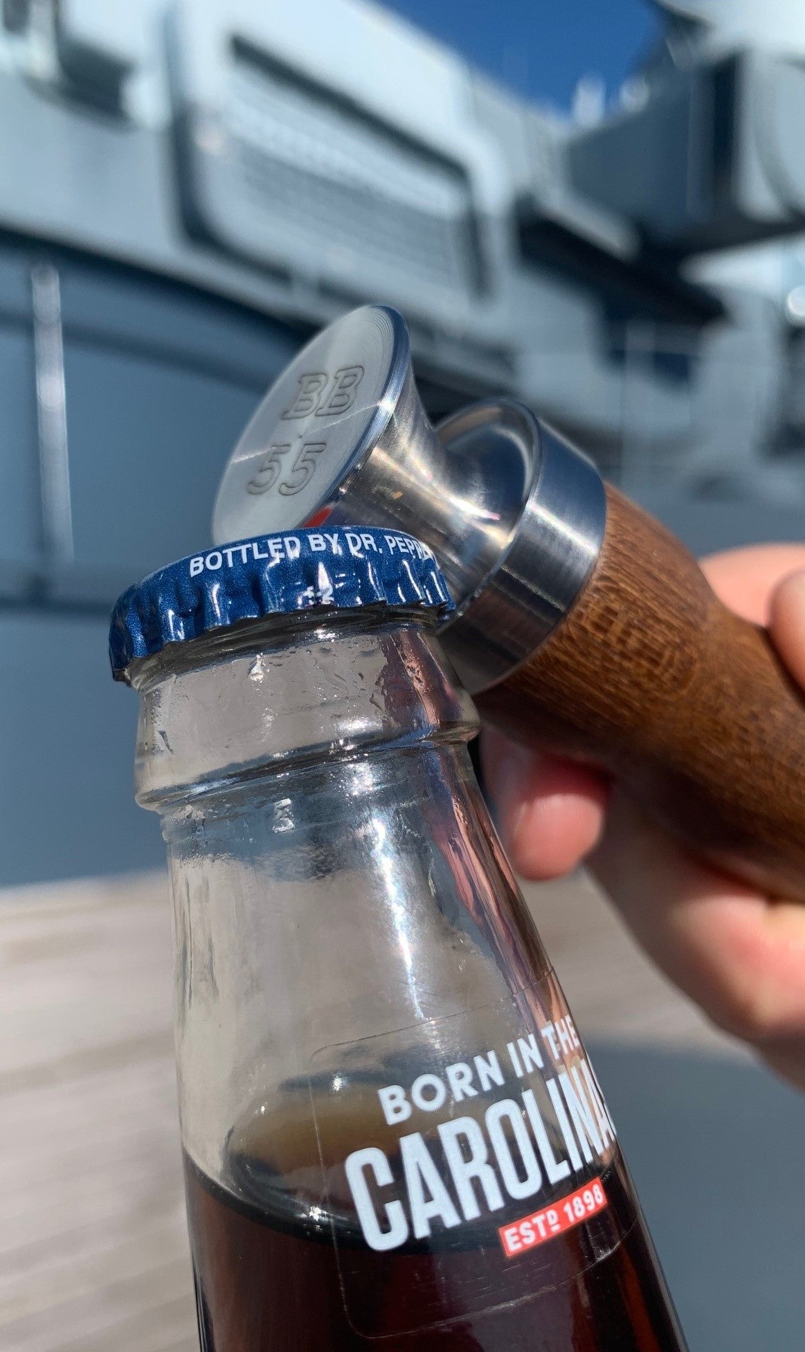 BB55 Teak Bottle Opener