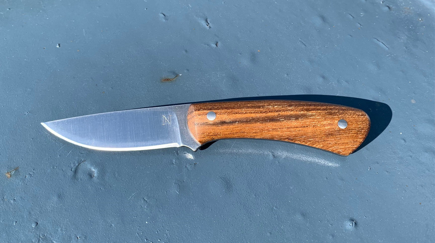 Drop Point Knife w/ BB Teak