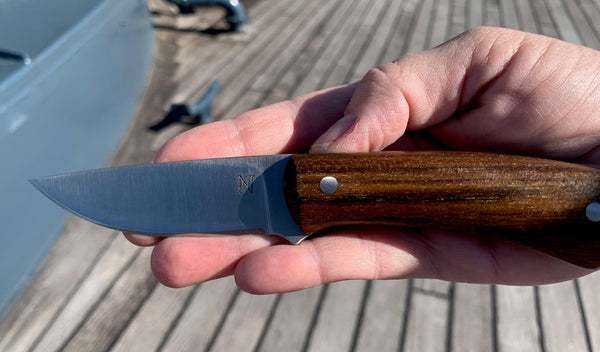 Drop Point Knife w/ BB Teak