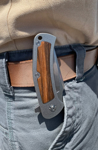 Guppy Folder Knife w/ BB Teak